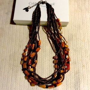 Coldwater Creek multi-strand glass bead necklace